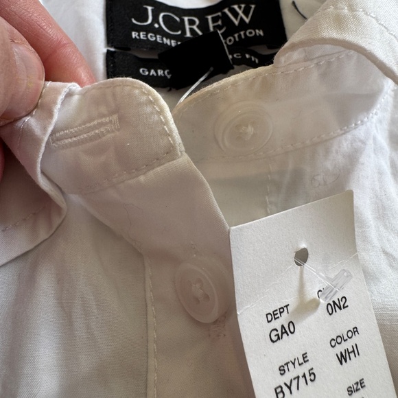 J. Crew Garçon classic shirt in cotton poplin • size 4 • NWT •  BY715 - Picture 12 of 13